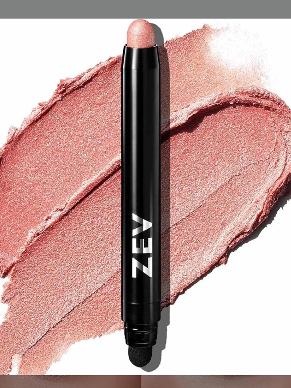 Zev Eyeshadow Stick 2 in 1 Cream Stick with Built In Smudger Rose Shimmer
